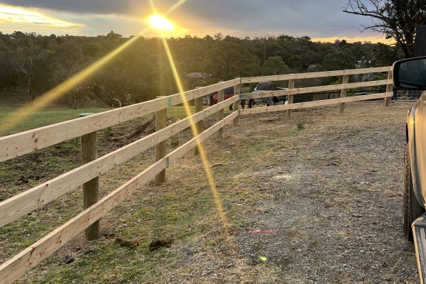 Rural fencing project by End to End Carpentry