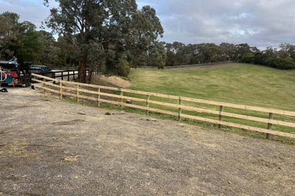 Rural fencing project by End to End Carpentry